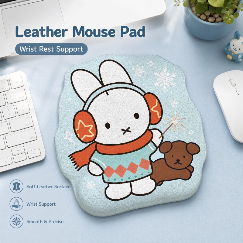 Desk Mat Leather - Mouse Pad de Couro Anime Miffy