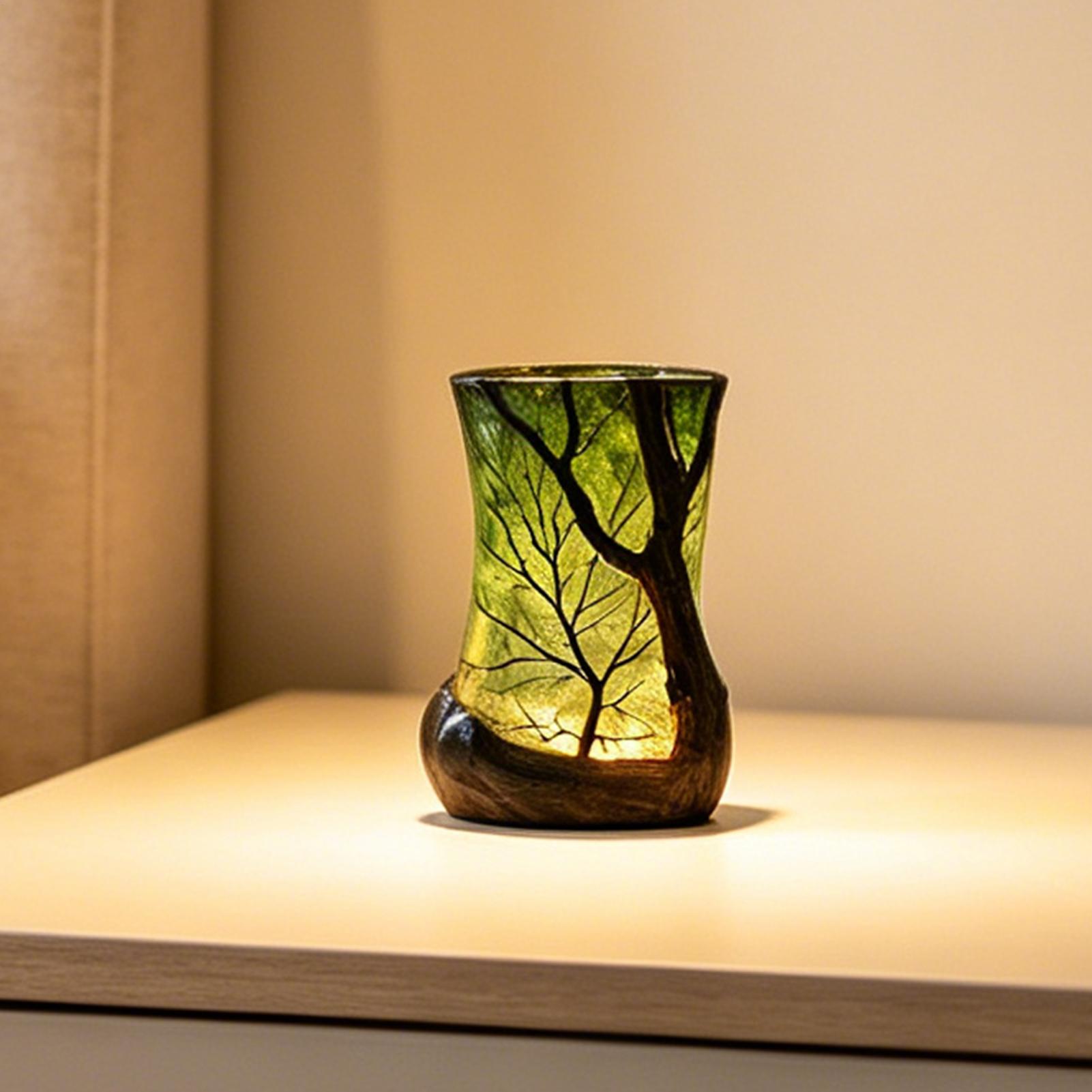 Home Office Desks - Luminária de Mesa Decorativa Floresta Noturna: