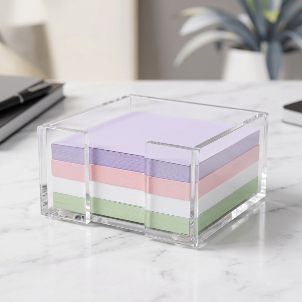 Sticky Note Dispenser - Suporte Transparente para Notas Adesivas, Organizador