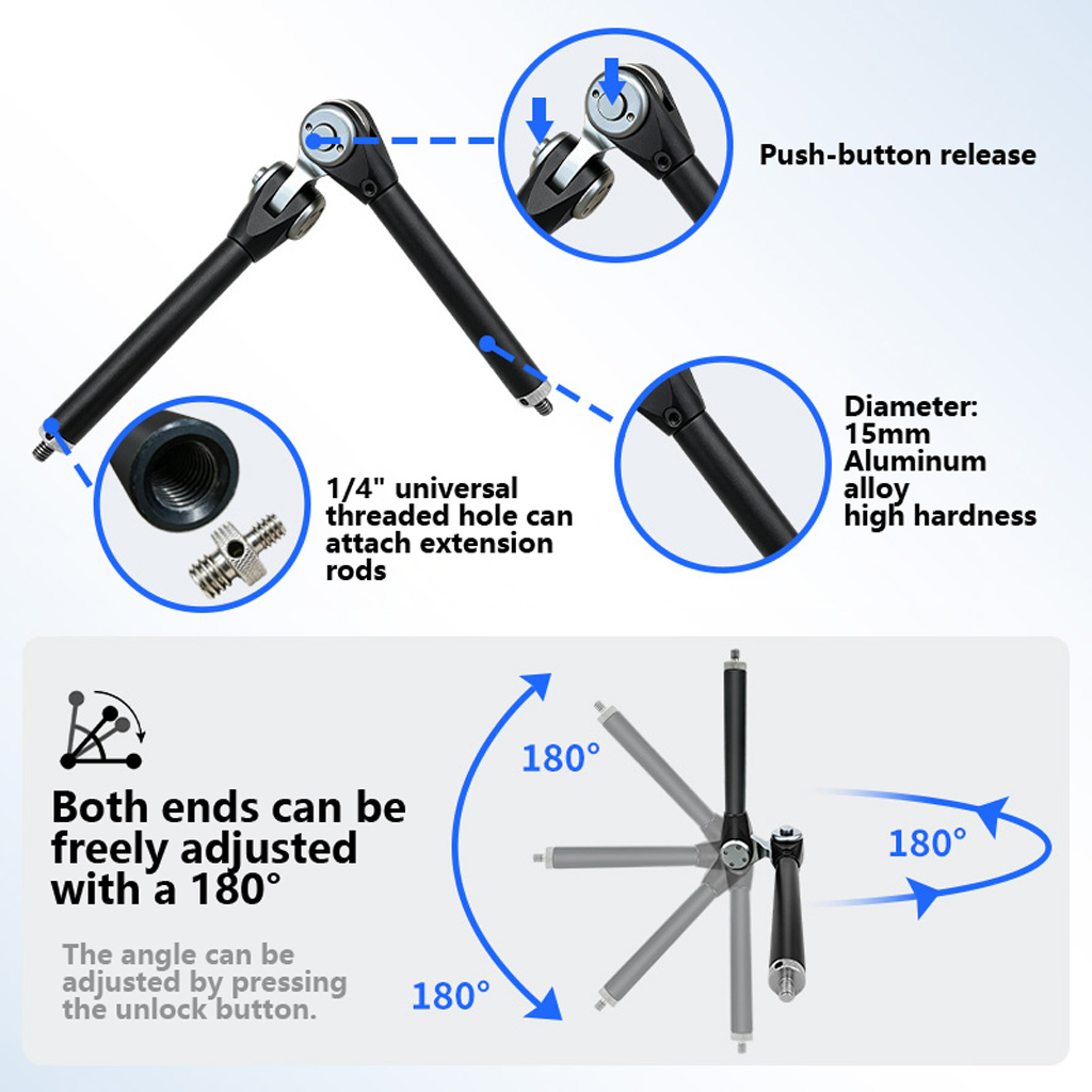 Monitor Arm Dual - 180 ° Suporte de Braço Mágico