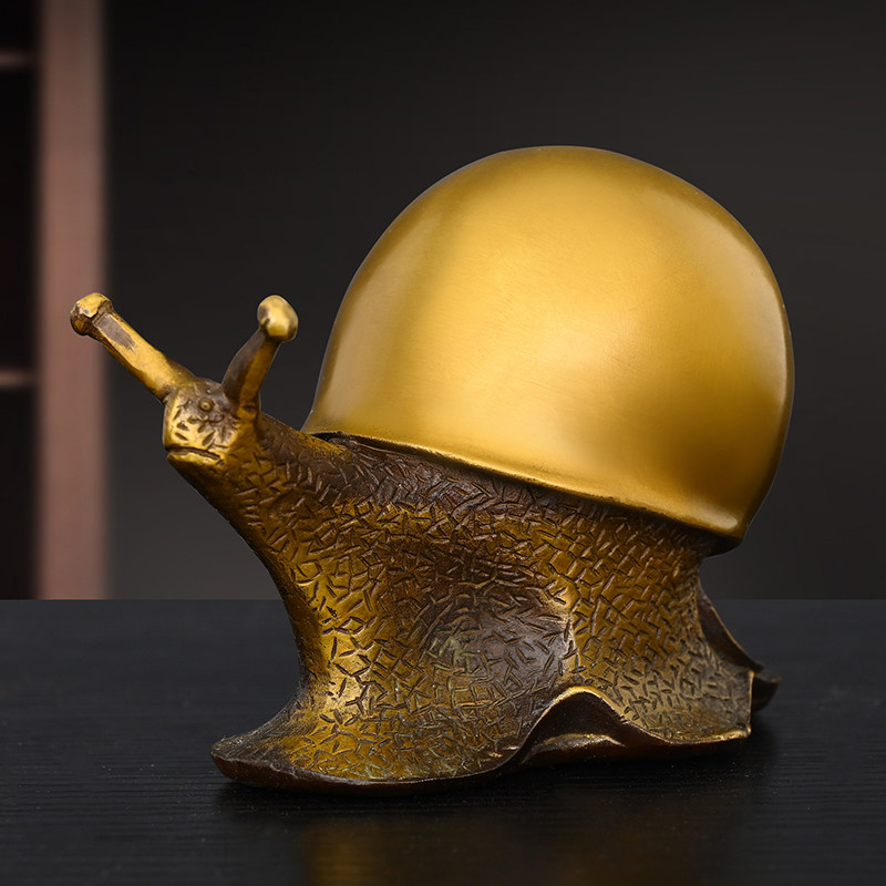 Home Office Desks - Estatueta Criativa de Caracol em Latão