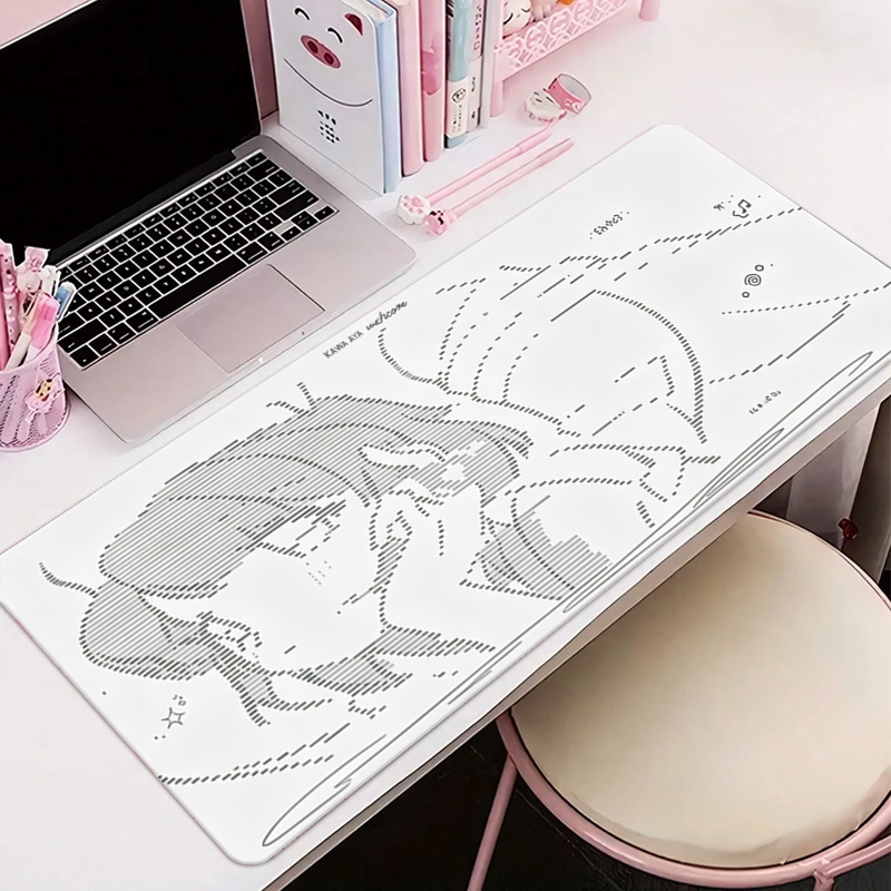 Desk Mat Leather - 1Pç Mouse Pad de Couro Anime