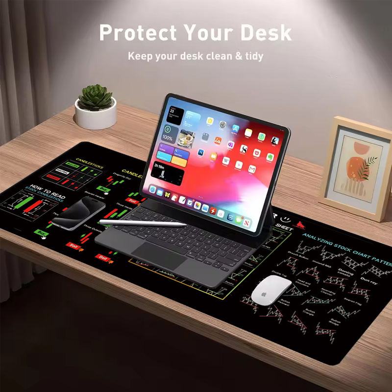 Exco stock market trader mouse - Desk Mat Leather avaliação e preço