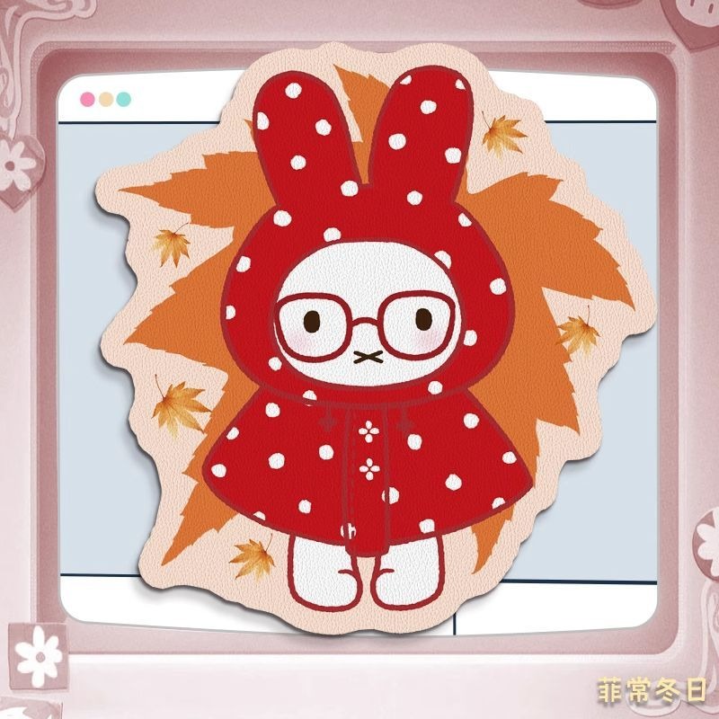 Mouse Pad de Couro Anime Miffy - Desk Mat Leather avaliação e preço