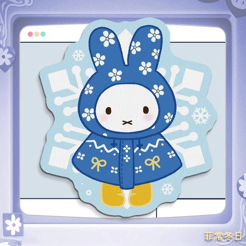 Mouse Pad de Couro Anime Miffy - Desk Mat Leather avaliação e preço