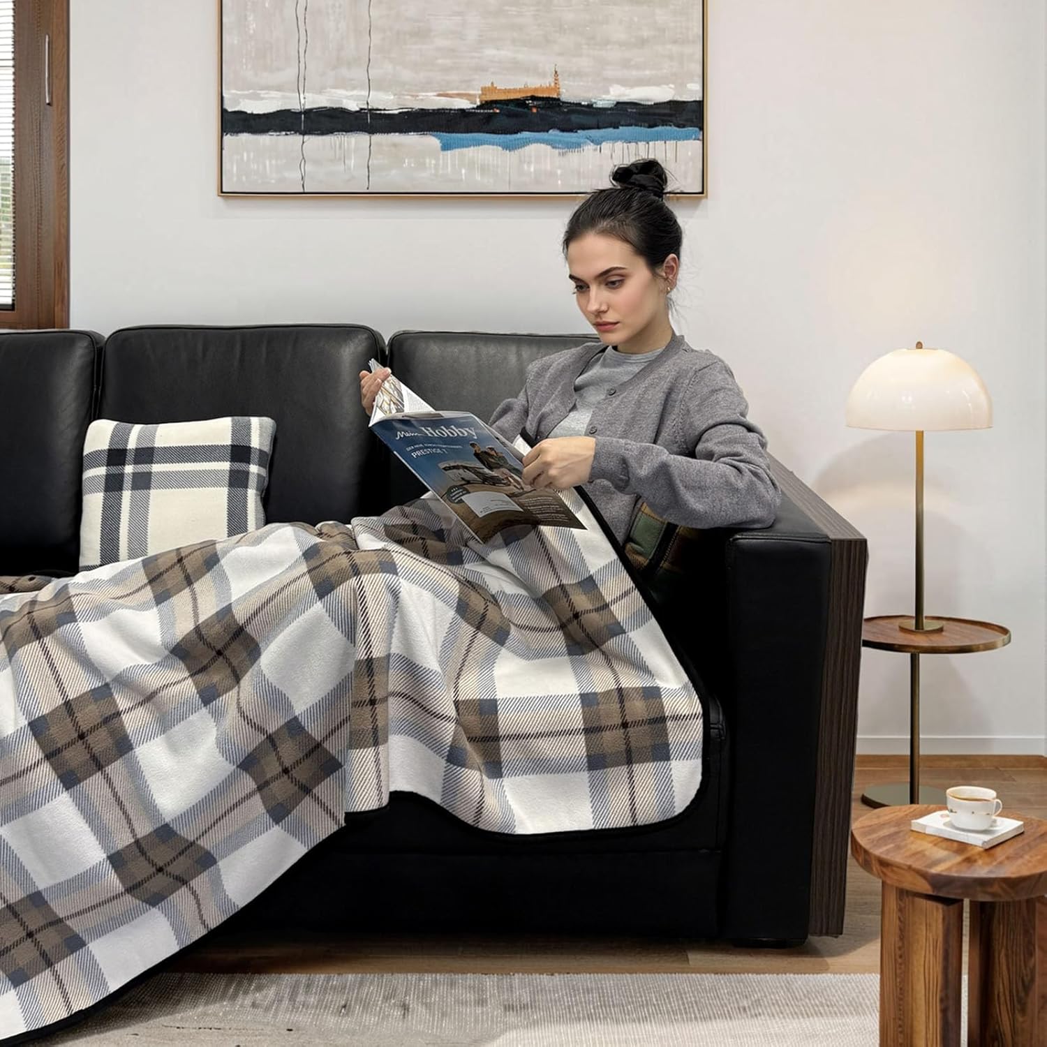 Manta Vestível de Pelúcia Xadr - Home Office With Sofa avaliação e preço