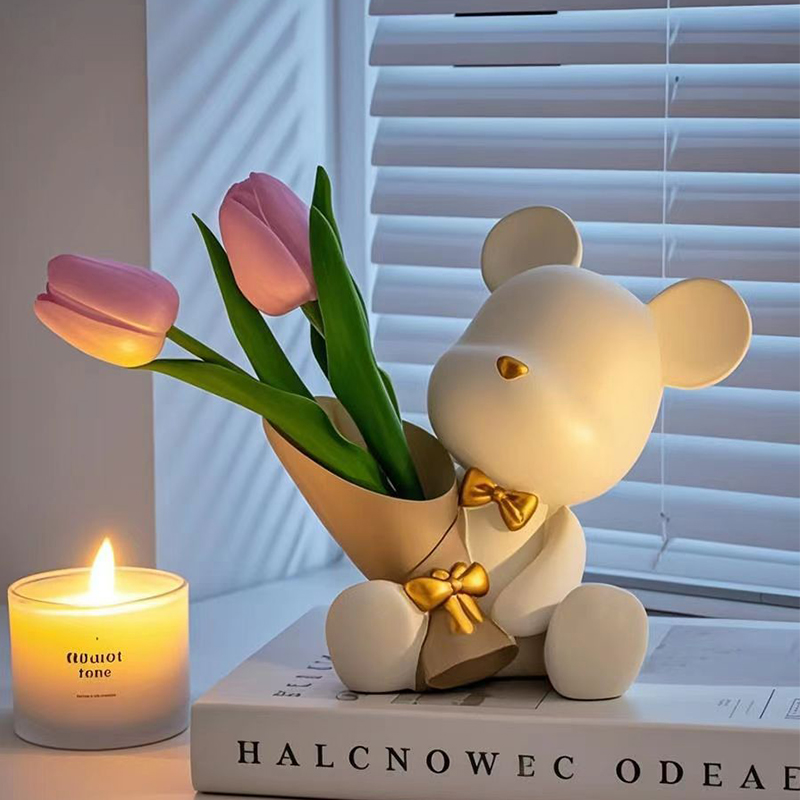 Bonito mini pequeno urso vaso  - Plant Desk Mini avaliação e preço