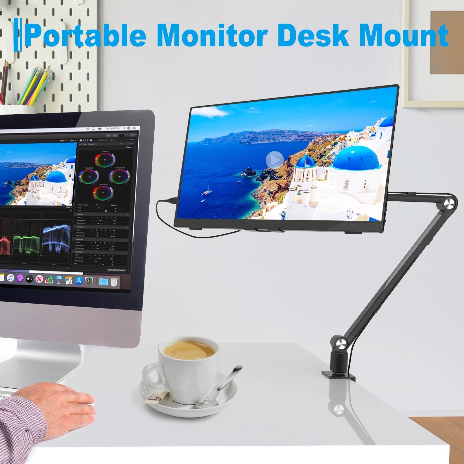 Suporte portátil para tablet 2 - Monitor Arm Dual avaliação e preço