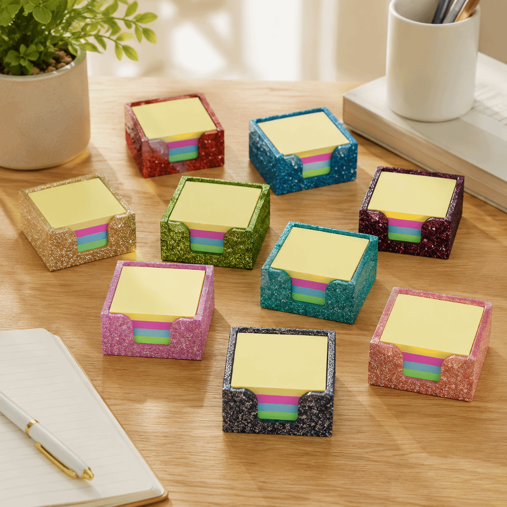 Suporte de acrílico com glitte - Sticky Note Dispenser avaliação e preço