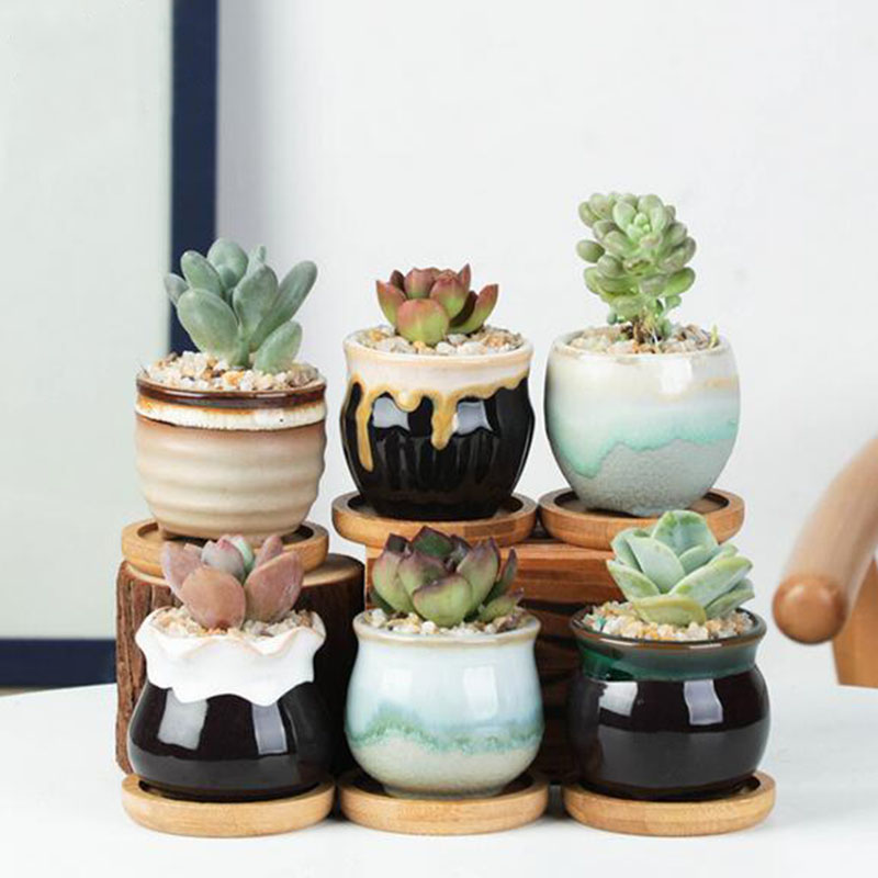 Conjunto de vaso de cerâmica 6 - Plant Desk Mini avaliação e preço