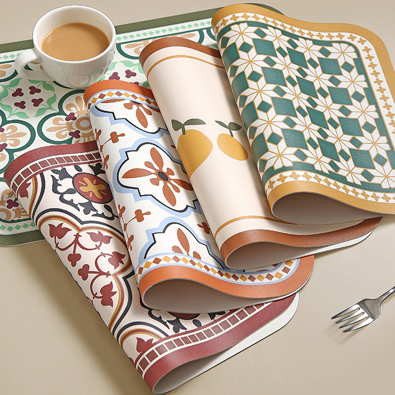 Retro americano resistente ao  - Desk Mat Leather avaliação e preço