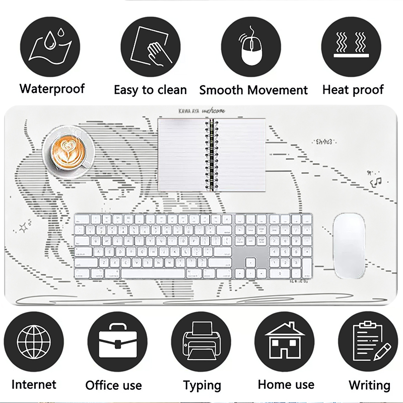 1Pç Mouse Pad de Couro Anime A - Desk Mat Leather avaliação e preço